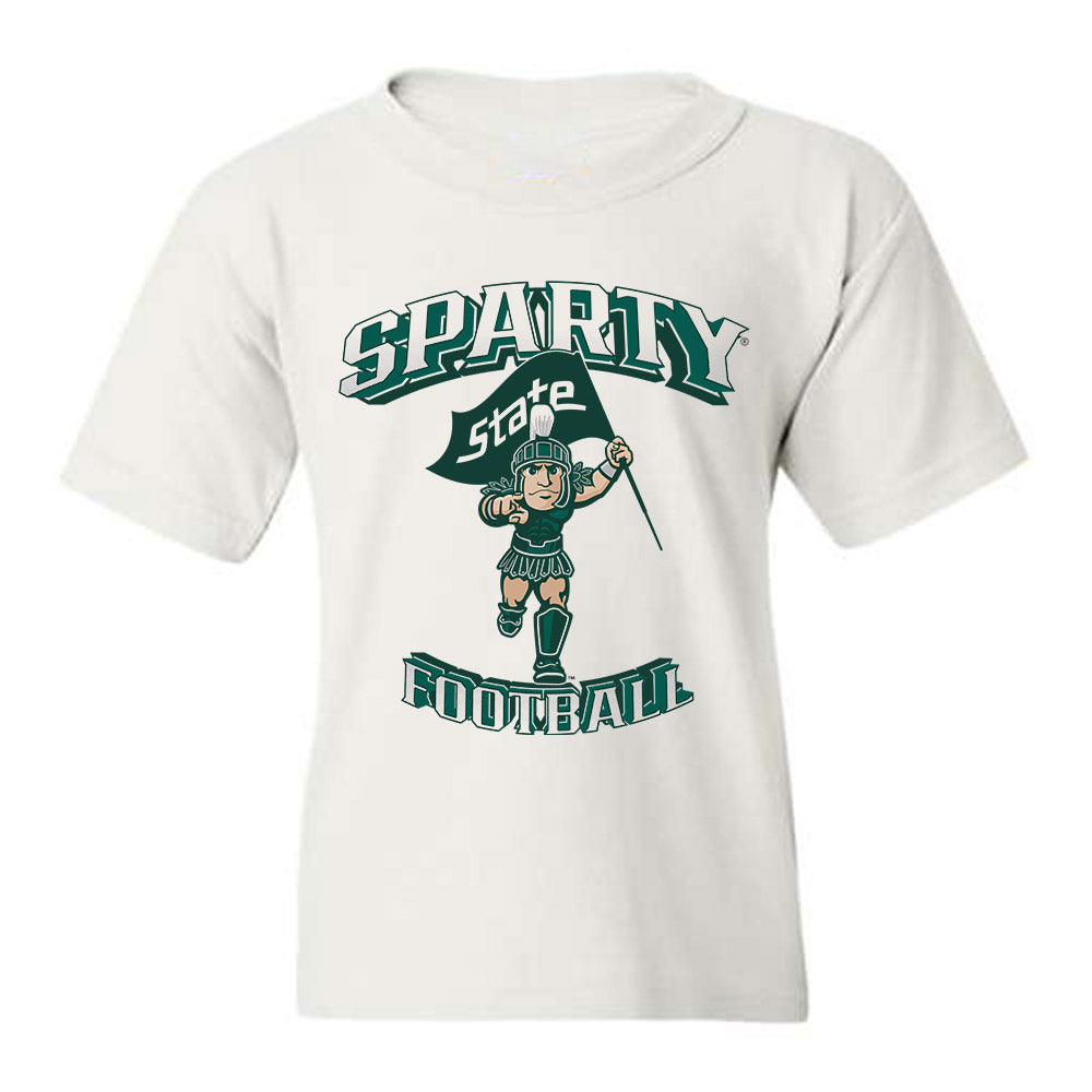 StakesMFG Michigan State - NCAA Football : Stanton Ramil - Youth T-Shirt White / Youth Extra Large