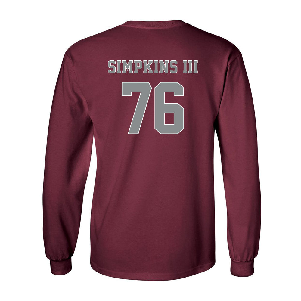 NCCU - NCAA Football : Torricelli Simpkins III Shersey Long Sleeve T-Shirt