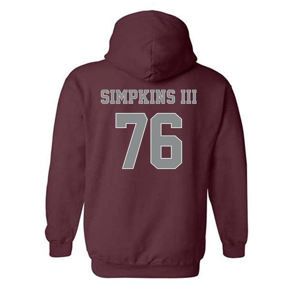 NCCU - NCAA Football : Torricelli Simpkins III Shersey Hooded Sweatshirt