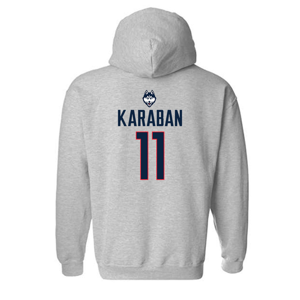 UConn - NCAA Men's Basketball : Alex Karaban - Hooded Sweatshirt Classic Shersey