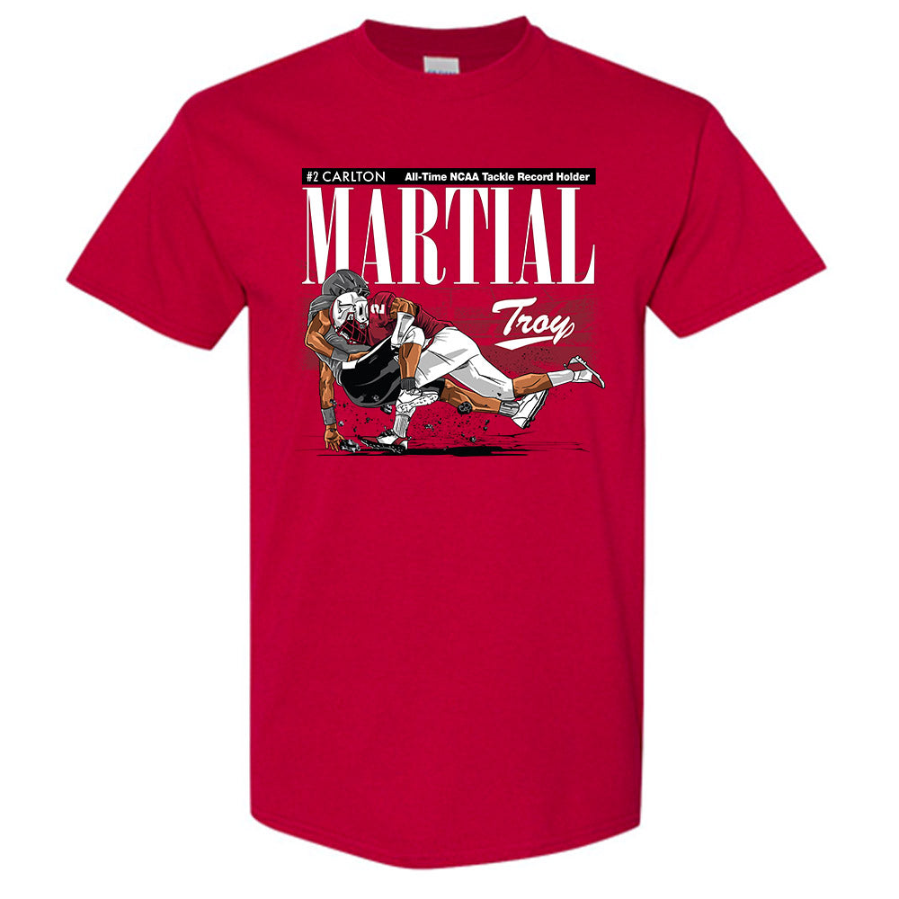 Troy - NCAA Football : Carlton Martial Ncaa Tackle Record T-Shirt