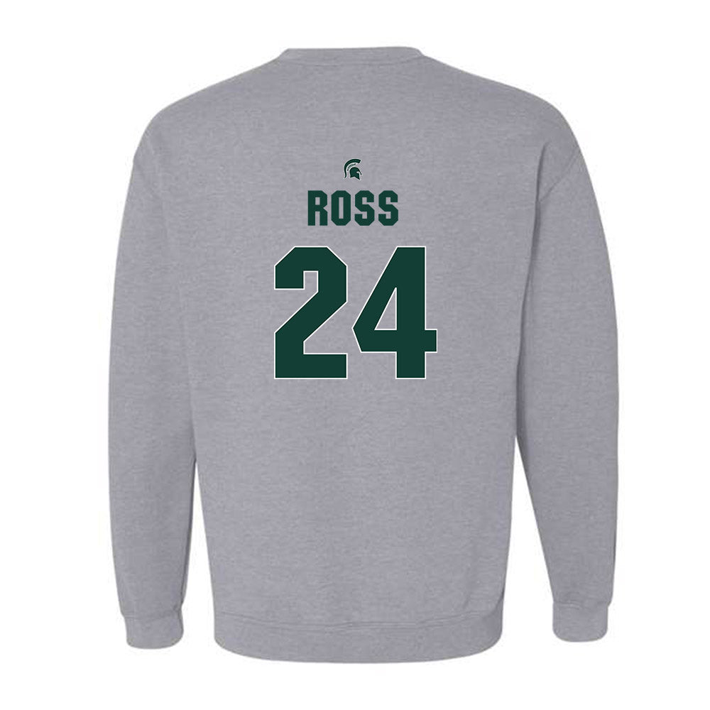 Michigan State - NCAA Women's Basketball : Lauren Ross - Crewneck Sweatshirt Classic Shersey