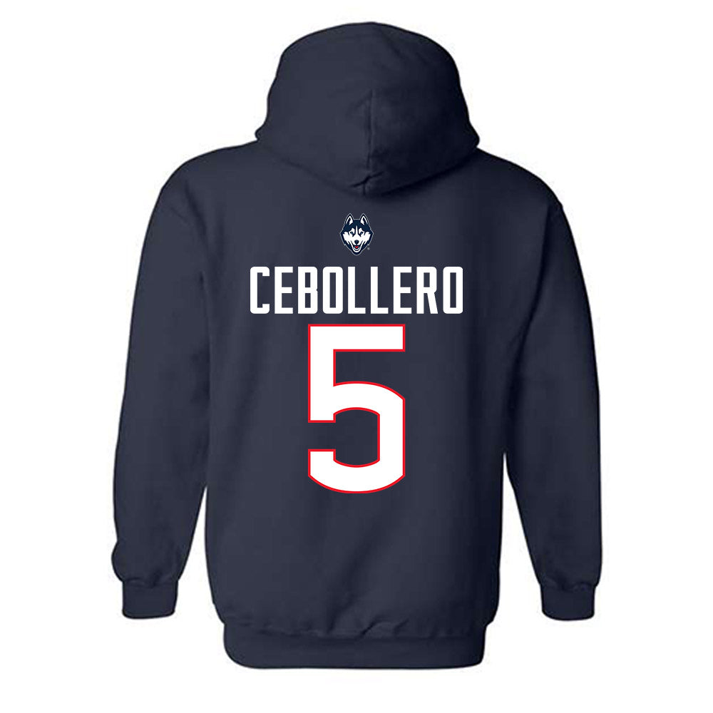 UConn - NCAA Women's Volleyball : Ayva Cebollero - Hooded Sweatshirt Sports Shersey