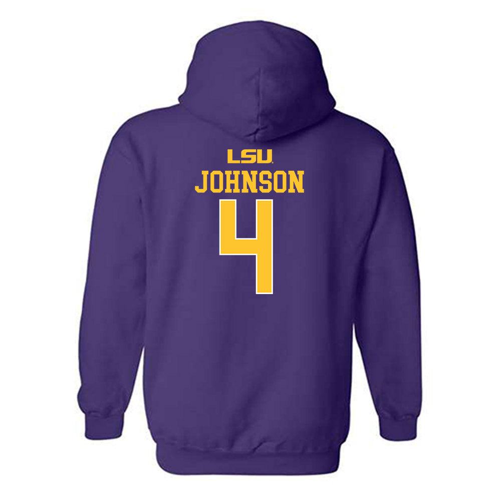 LSU - NCAA Women's Basketball : Flaujae Johnson - Hooded Sweatshirt Sports Shersey