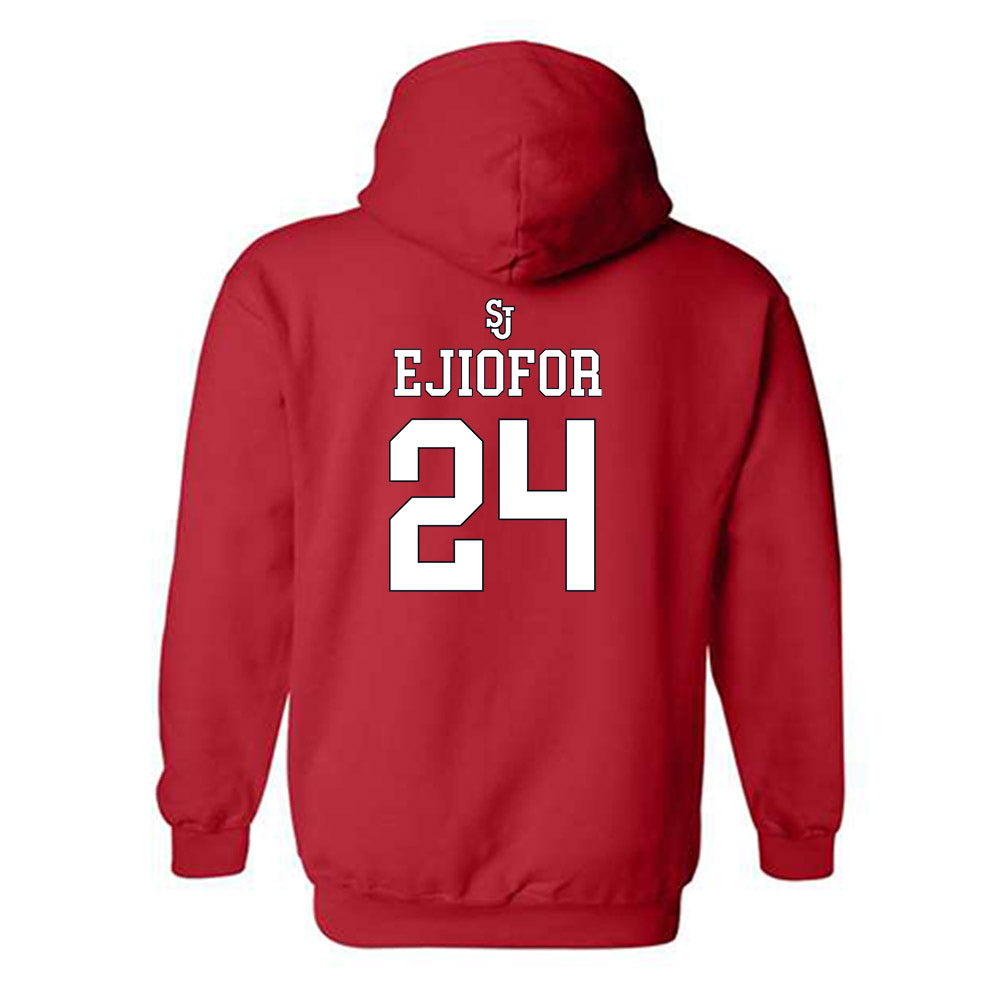 St. Johns - NCAA Men's Basketball : Zuby Ejiofor - Hooded Sweatshirt Sports Shersey