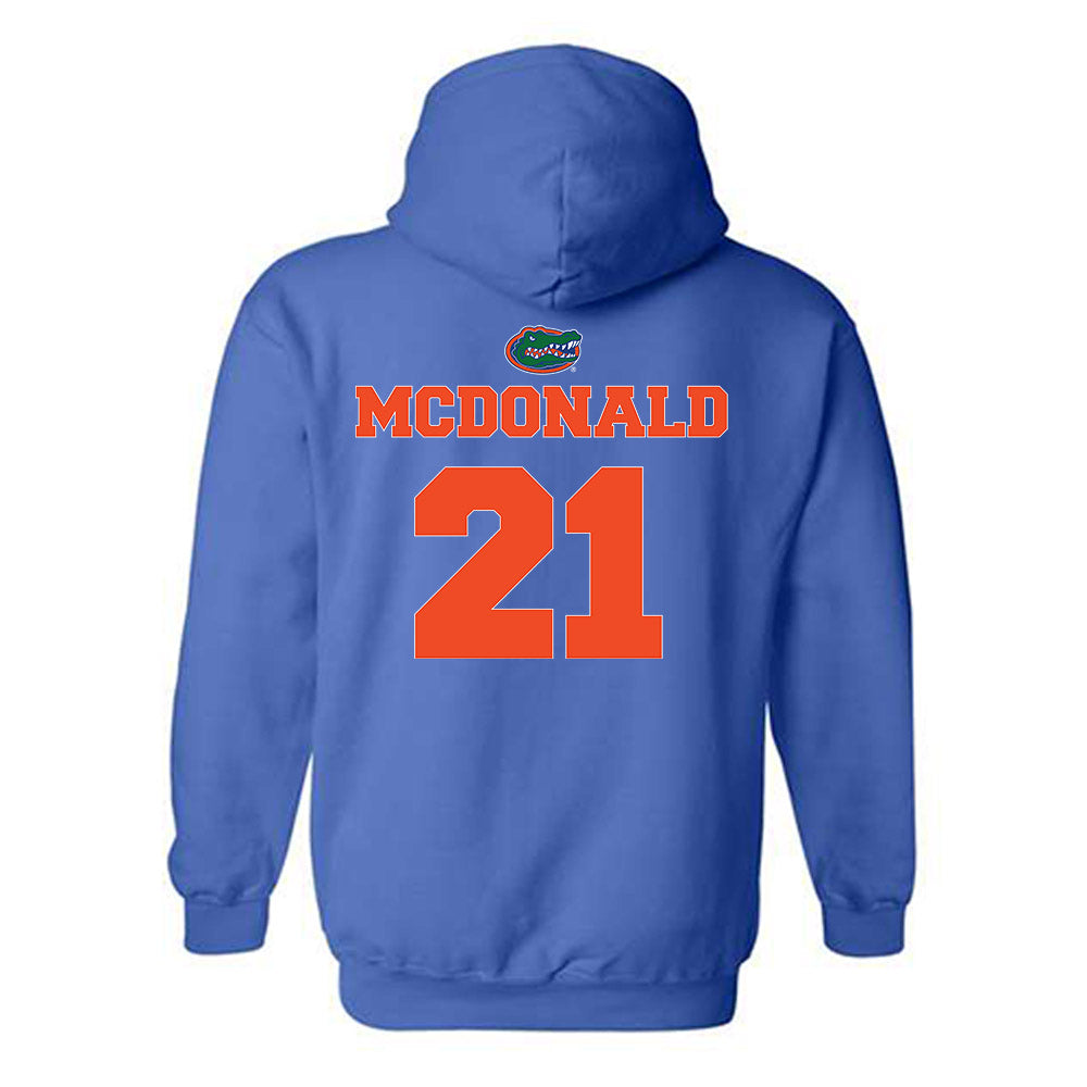Florida - NCAA Baseball : Caden McDonald - Hooded Sweatshirt Sports Shersey