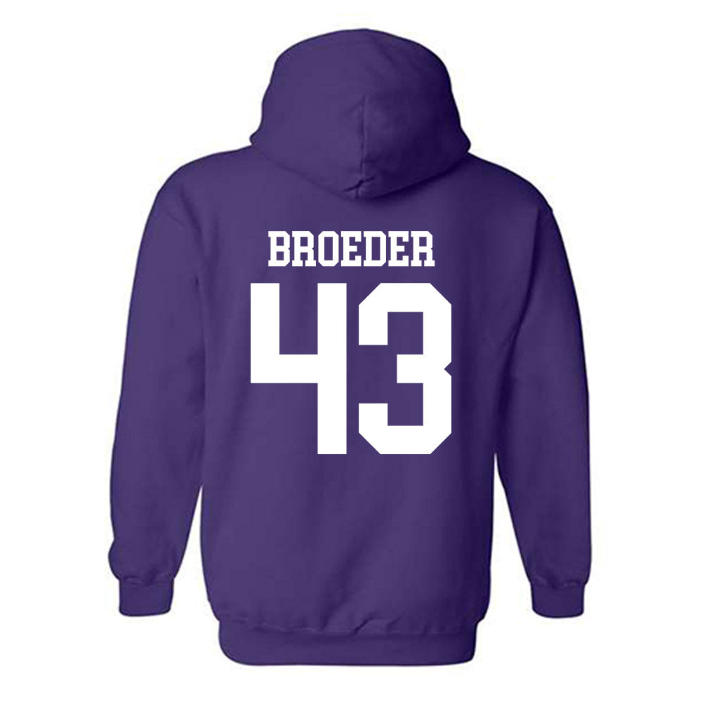 Kansas State - NCAA Baseball : Clayton Broeder - Hooded Sweatshirt Classic Shersey
