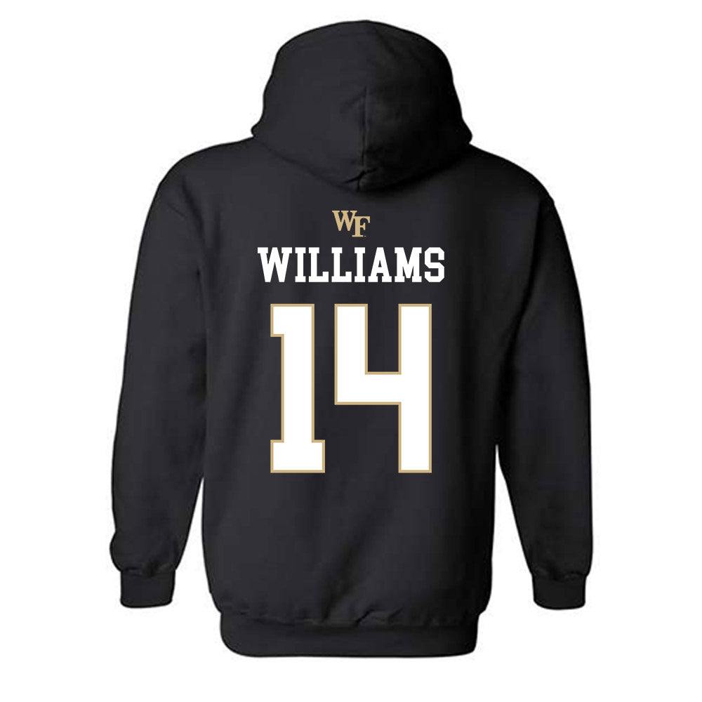 Wake Forest - NCAA Baseball : Javar Williams - Hooded Sweatshirt Sports Shersey
