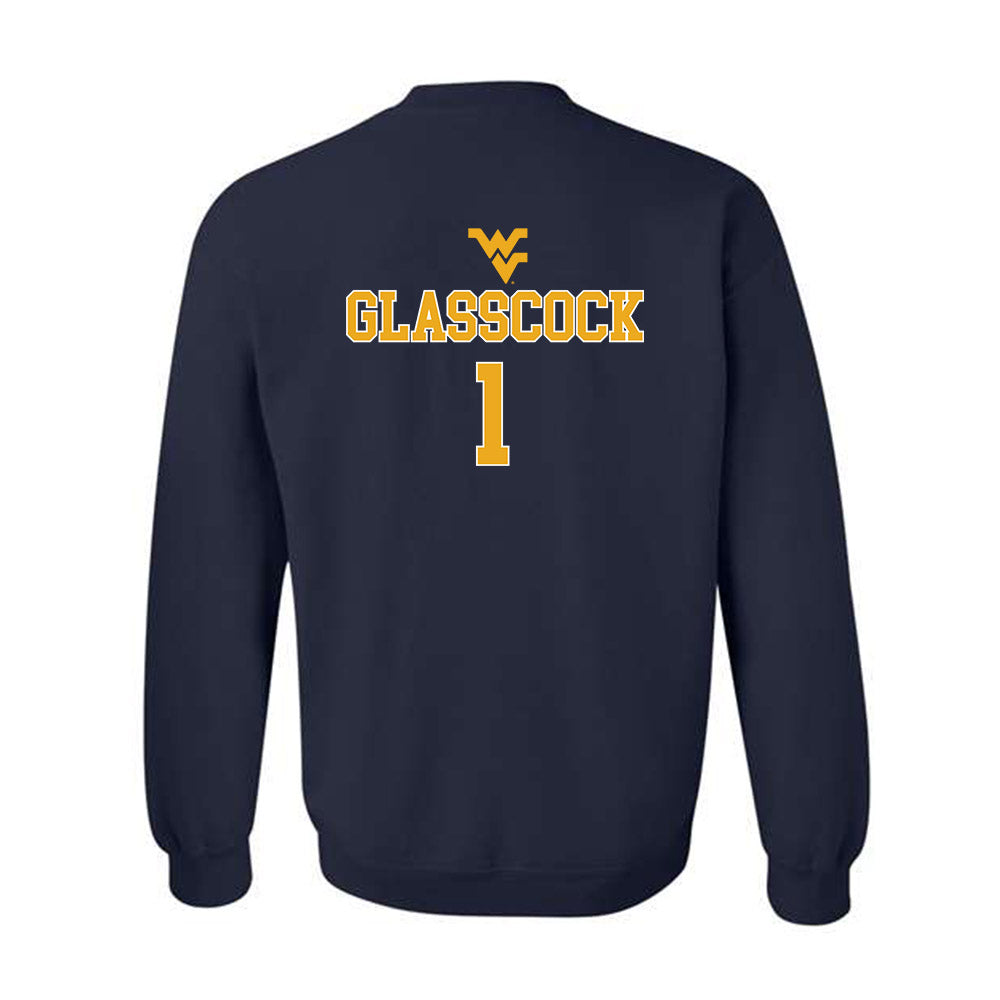 West Virginia - NCAA Baseball : JJ Glasscock - Crewneck Sweatshirt Sports Shersey