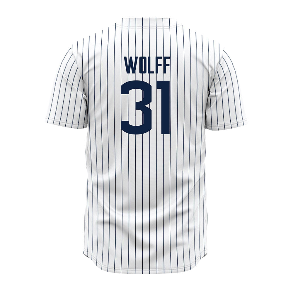 UConn - NCAA Baseball : Devin Wolff - Baseball Jersey White