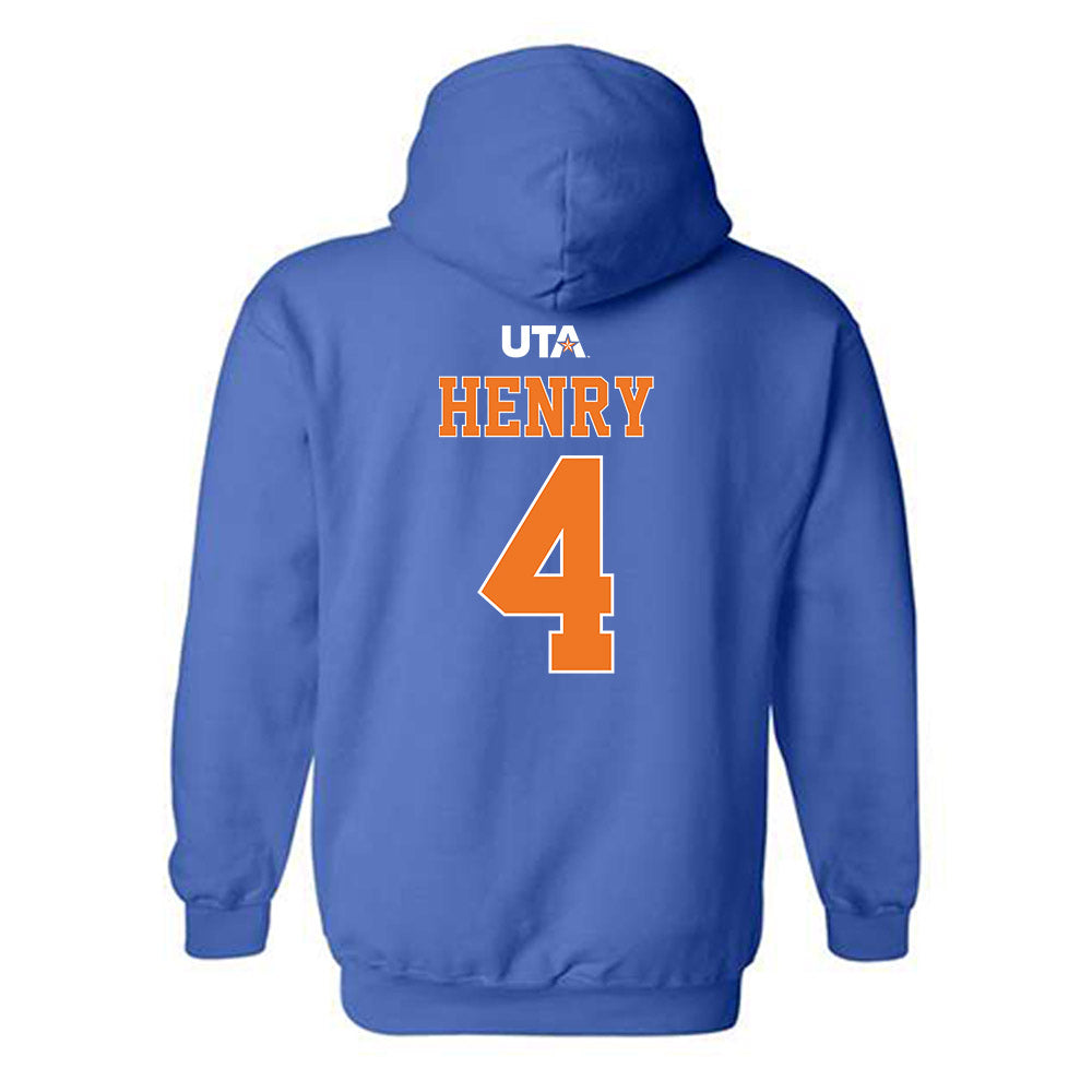 Texas Arlington - NCAA Baseball : Zach Henry - Hooded Sweatshirt Sports Shersey