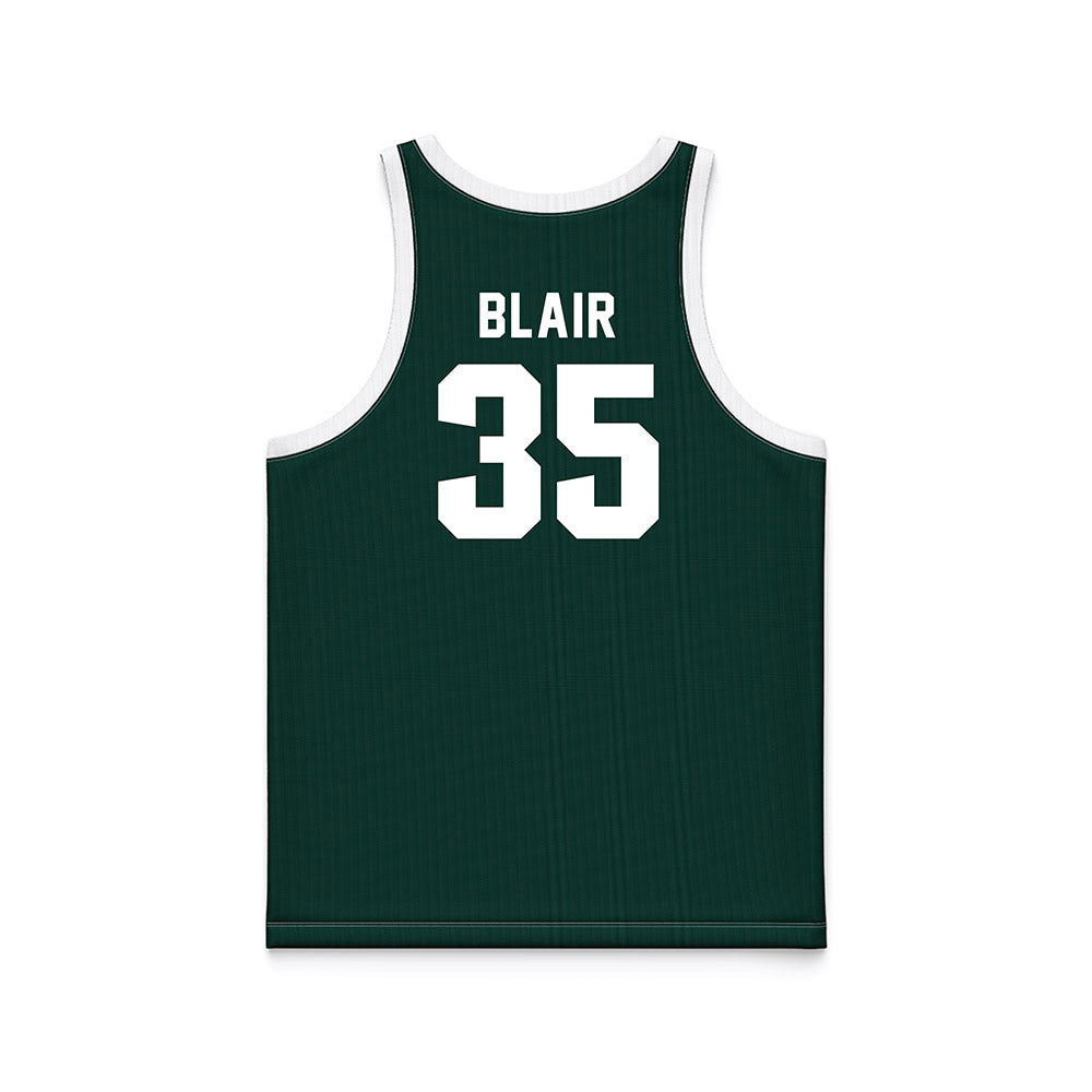 Michigan State - NCAA Women's Basketball : Kennedy Blair - Green Basketball Jersey