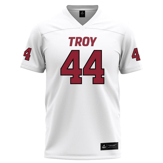 Troy - NCAA Football : Jordan Stringer - White Jersey