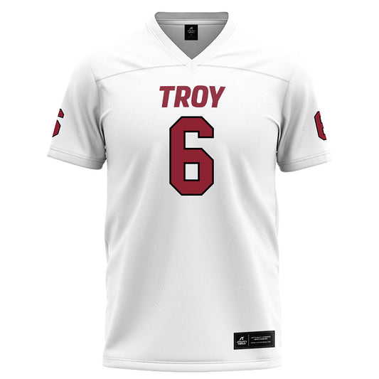Troy - NCAA Football : Chris Lewis - White Jersey