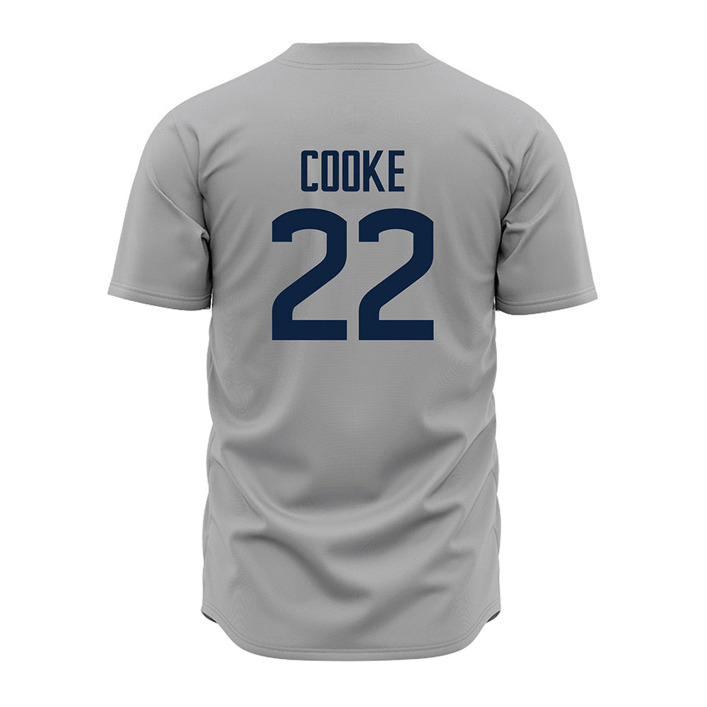 UConn - NCAA Baseball : Ian Cooke - Baseball Jersey Gray