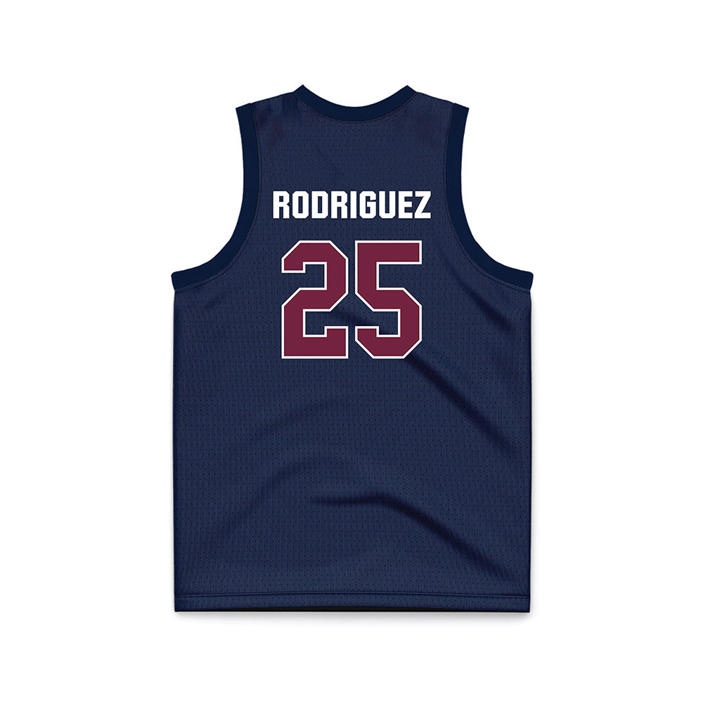 FDU - NCAA Men's Basketball : Daniel Rodriguez Fairleigh Blue Jersey