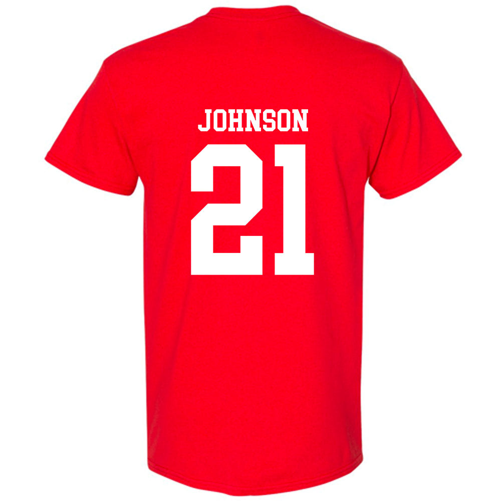 Nebraska - NCAA Football : Emmett Johnson - Shersey Short Sleeve T-Shirt