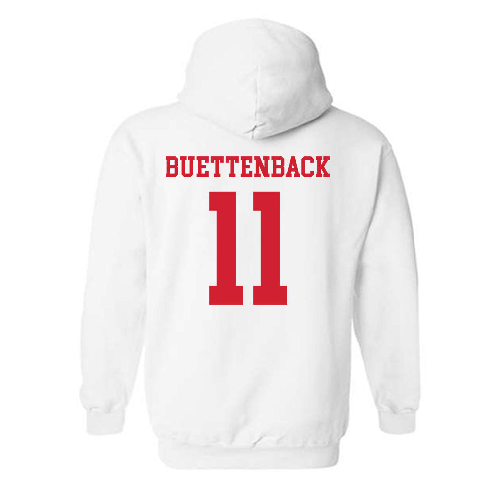 Nebraska - NCAA Baseball : Max Buettenback - Hooded Sweatshirt Sports Shersey