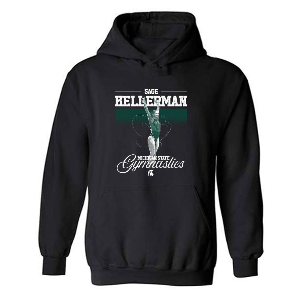Michigan State - NCAA Women's Gymnastics : Sage Kellerman Illustration Hooded Sweatshirt