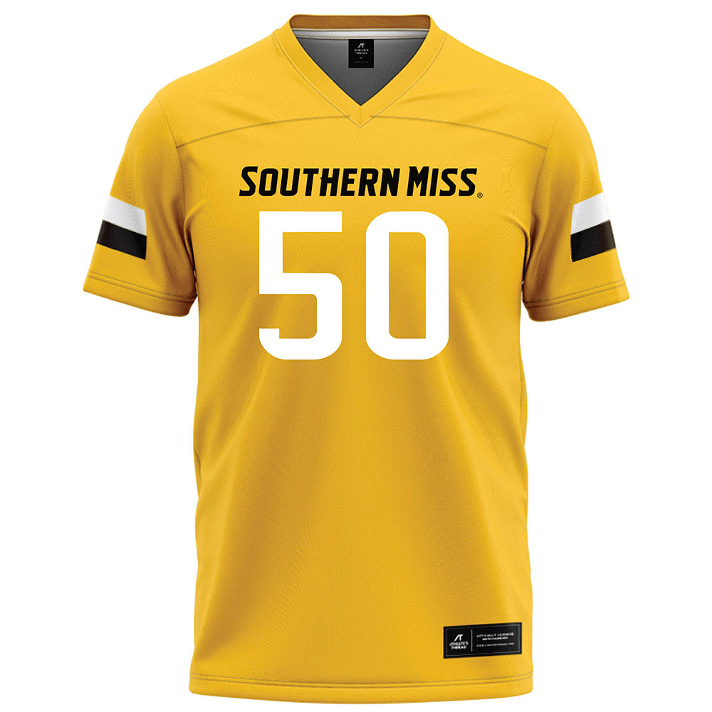 LASublimation Southern Miss - NCAA Football : Wil Saxton Gold Jersey FullColor / Medium