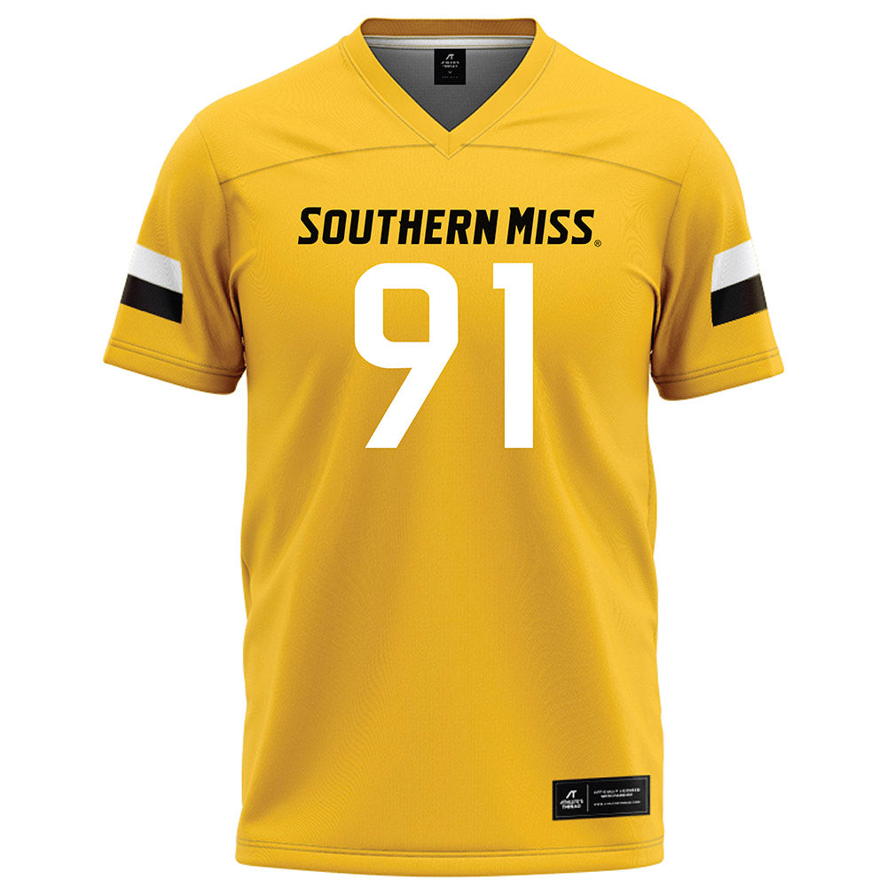 LASublimation Southern Miss - NCAA Football : Kyler Carter - Gold Jersey FullColor / Large