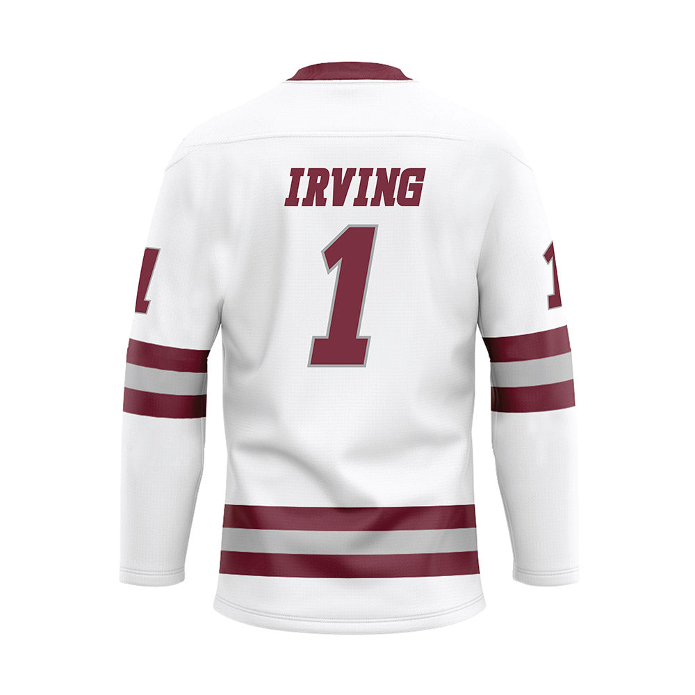 UMass - NCAA Men's Ice Hockey : Jackson Irving - White Ice Hockey Jersey