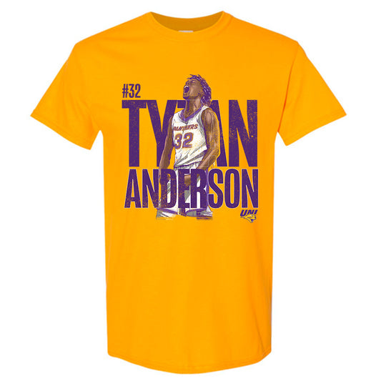 Northern Iowa - NCAA Men's Basketball : Tytan Anderson Illustration Short Sleeve T-Shirt