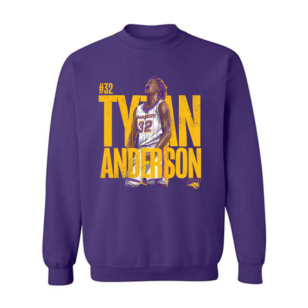 Northern Iowa - NCAA Men's Basketball : Tytan Anderson Illustration Sweatshirt