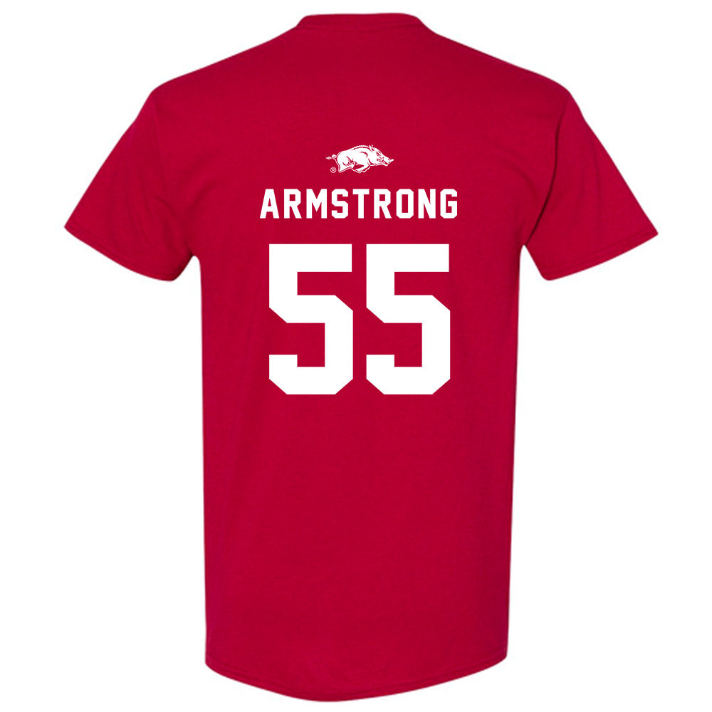 Arkansas - NCAA Football : JJ Hollingsworth Away Shersey Short Sleeve T-Shirt