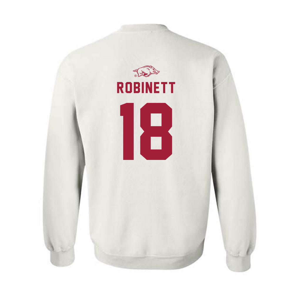 Arkansas - NCAA Baseball : Reese Robinett - Crewneck Sweatshirt Replica Shersey