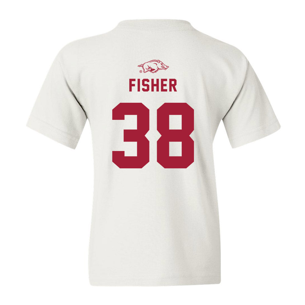 Arkansas - NCAA Baseball : Colin Fisher - Youth T-Shirt Replica Shersey