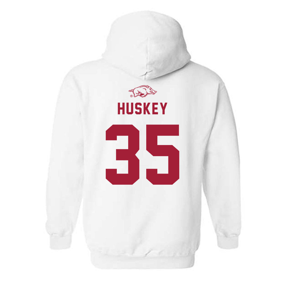 Arkansas - NCAA Baseball : Jordan Huskey - Hooded Sweatshirt Replica Shersey