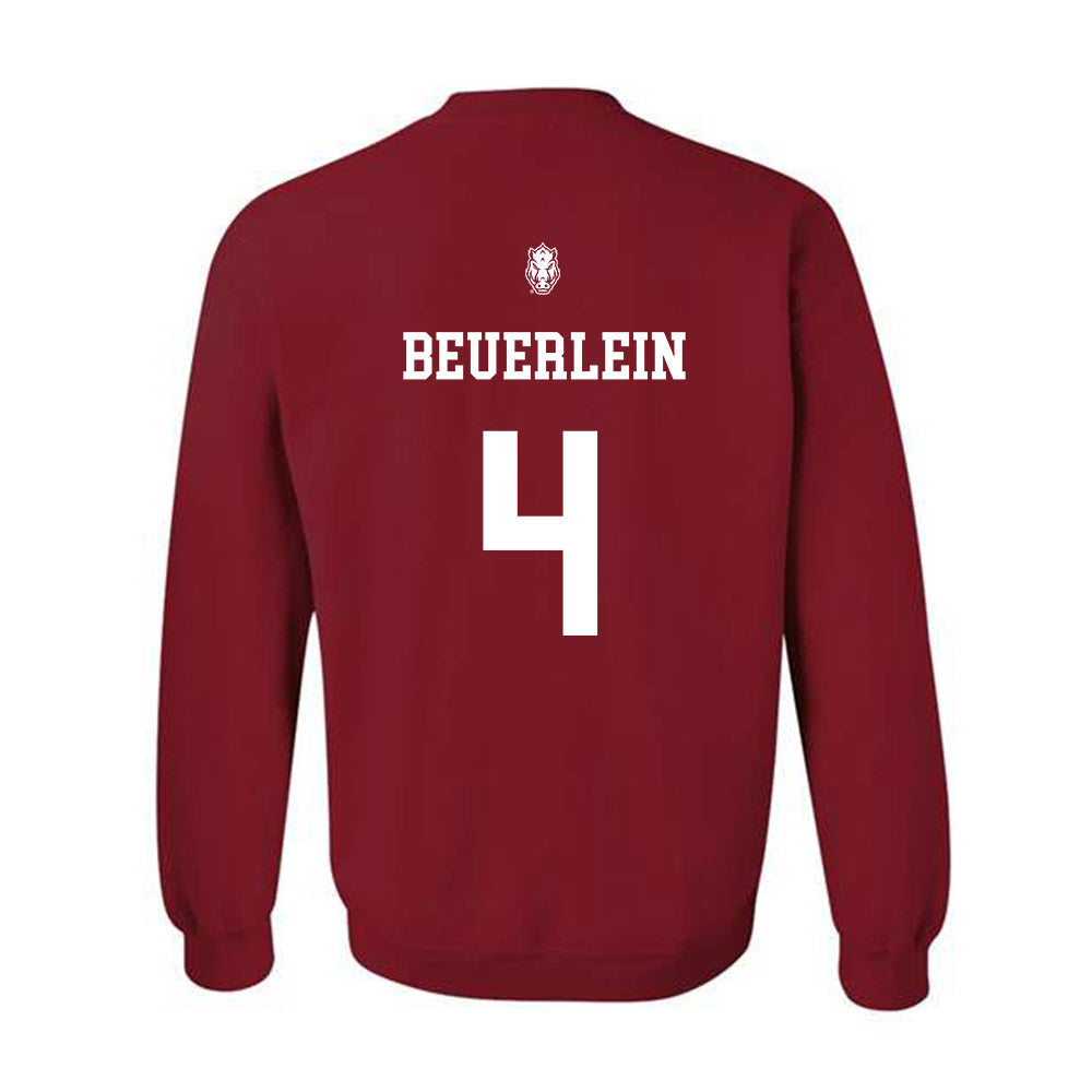 Arkansas - NCAA Softball : Reis Beuerlein - Crewneck Sweatshirt Classic Shersey