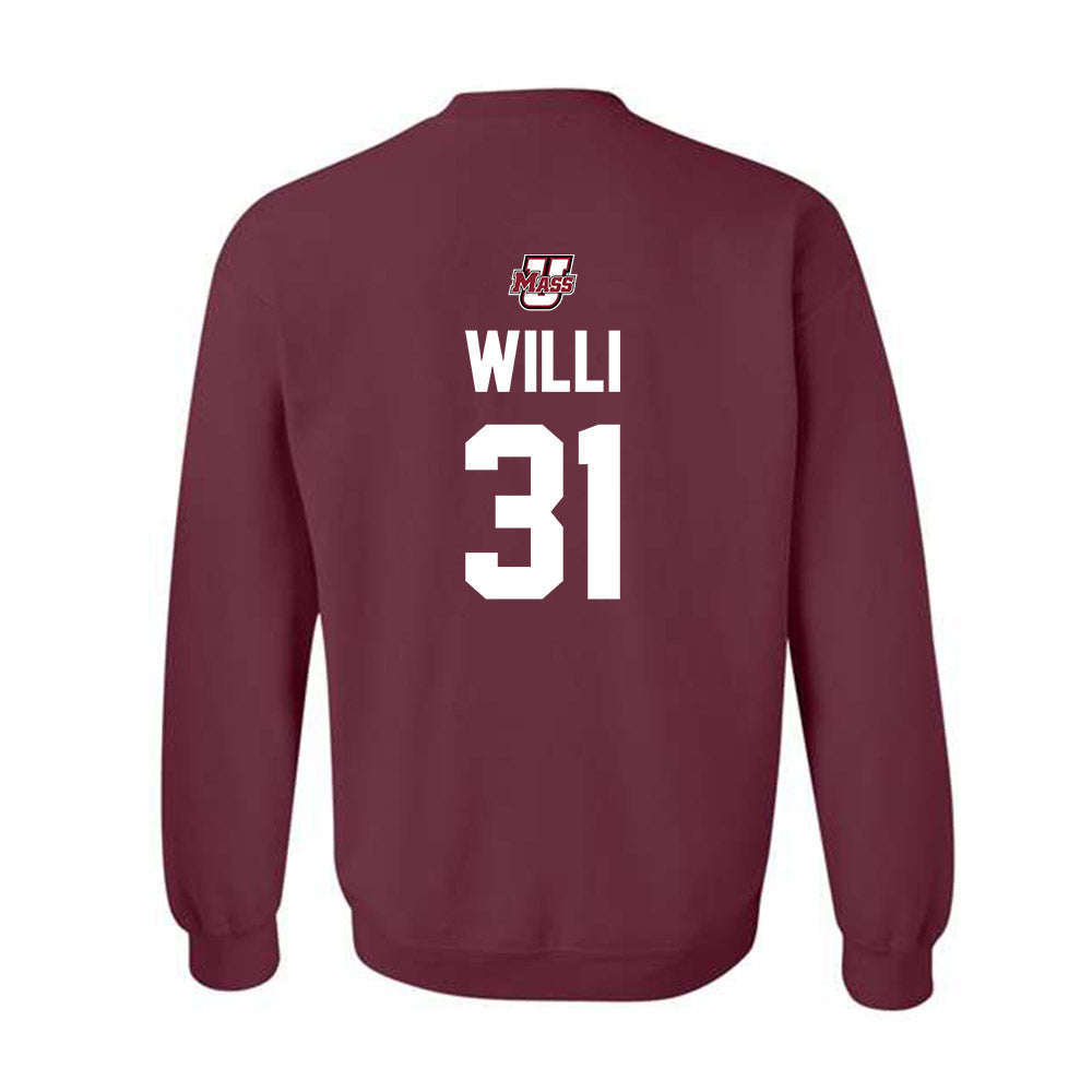 UMass - NCAA Baseball : Marc Willi - Crewneck Sweatshirt Sports Shersey