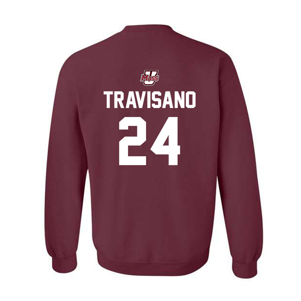 UMass - NCAA Baseball : Matt Travisano - Crewneck Sweatshirt Sports Shersey