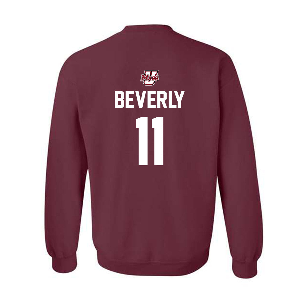 UMass - NCAA Baseball : Jack Beverly - Crewneck Sweatshirt Sports Shersey