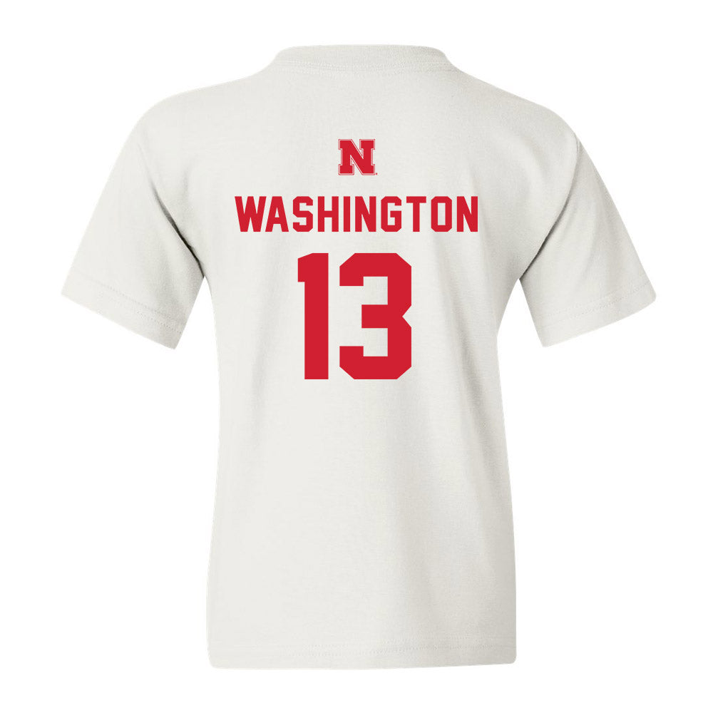 Nebraska - NCAA Football : Marcus Washington - Youth T-Shirt Sports Shersey