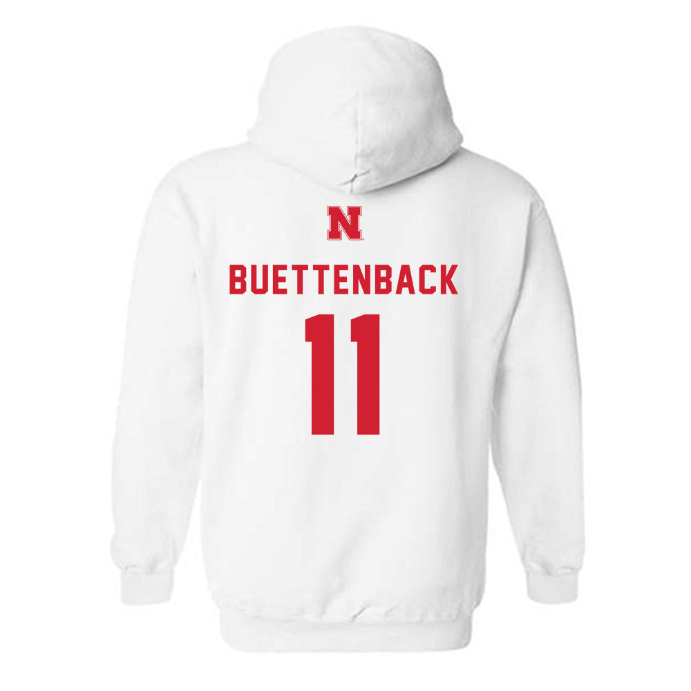 Nebraska - NCAA Baseball : Max Buettenback - Hooded Sweatshirt Sports Shersey