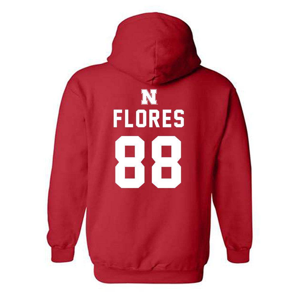 Nebraska - NCAA Football : Ismael Flores - Hooded Sweatshirt