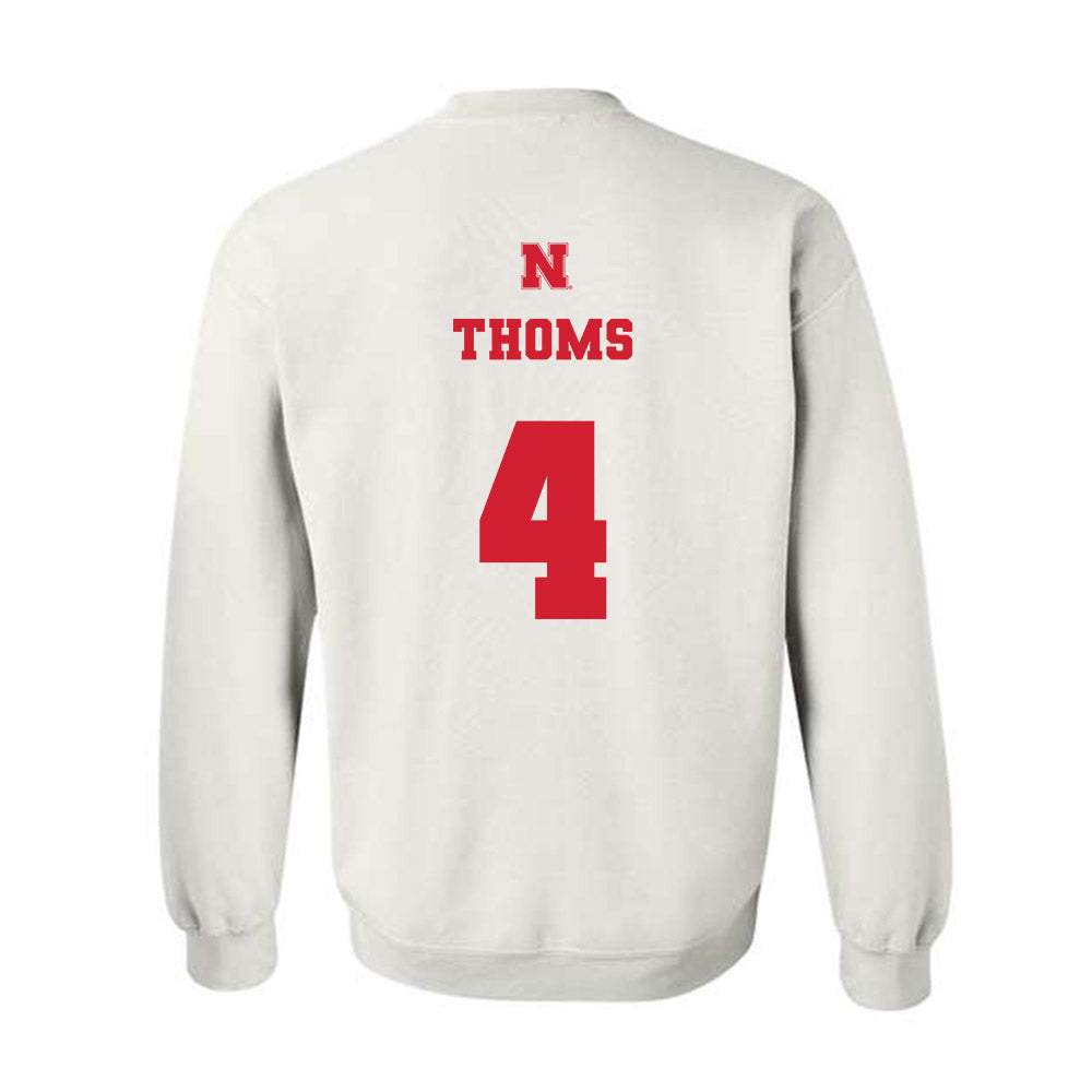 Nebraska - NCAA Softball : Malia Thoms - Crewneck Sweatshirt Classic Shersey