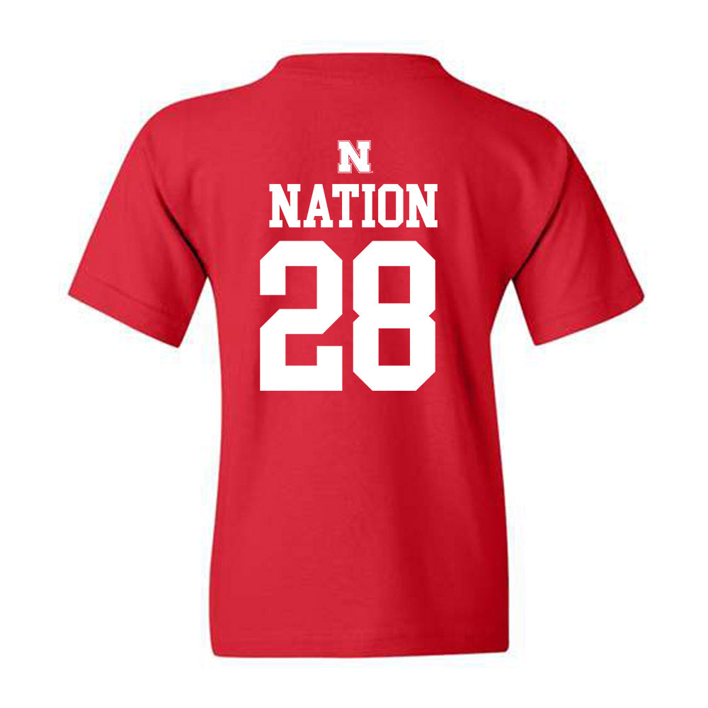 Nebraska - NCAA Football : Ethan Nation - Youth T-Shirt