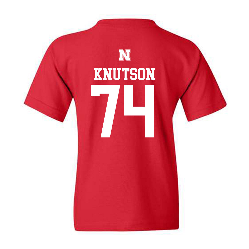 Nebraska - NCAA Football : Brock Knutson - Generic Red Shersey Youth T-Shirt