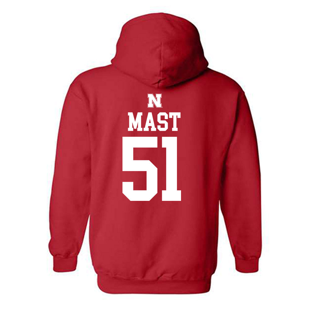 Nebraska - NCAA Men's Basketball : Rienk Mast - Hooded Sweatshirt Classic Shersey