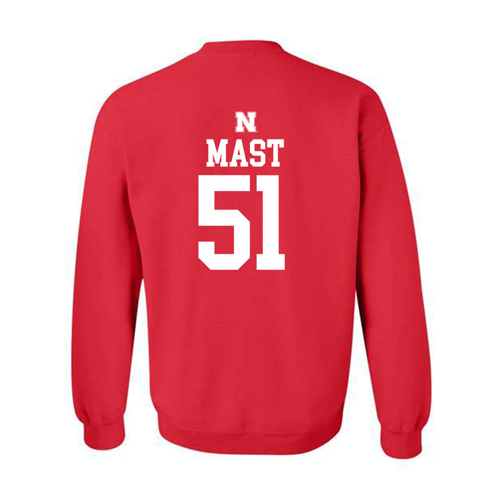Nebraska - NCAA Men's Basketball : Rienk Mast - Crewneck Sweatshirt Classic Shersey