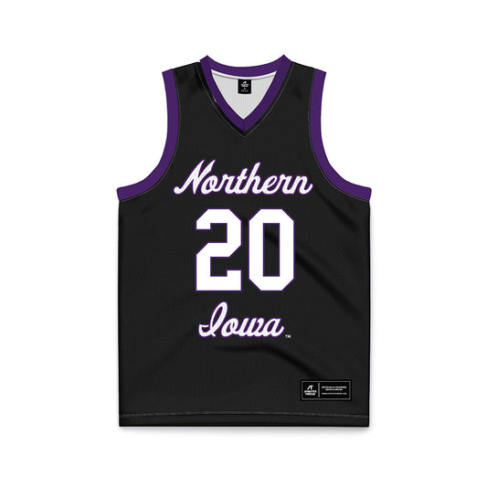 Northern Iowa - NCAA Men's Basketball : Chase Courbat Black Jersey