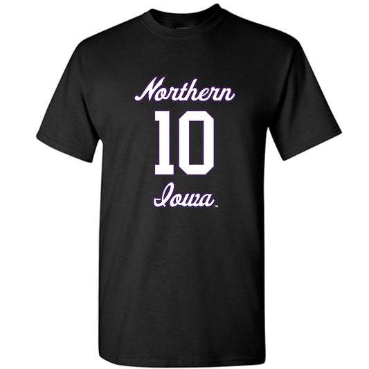 Northern Iowa - NCAA Men's Basketball : RJ Taylor Black Short Sleeve T-Shirt