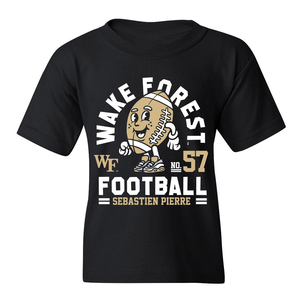 Wake Forest - NCAA Football : Sebastien Pierre Black Fashion Shersey Youth T-Shirt