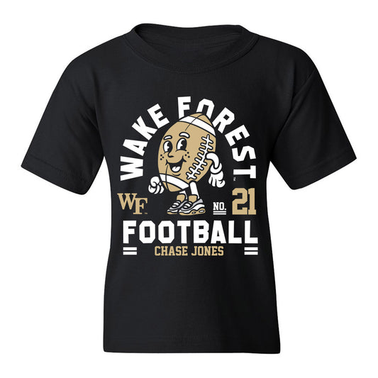 Wake Forest - NCAA Football : Chase Jones Black Fashion Shersey Youth T-Shirt