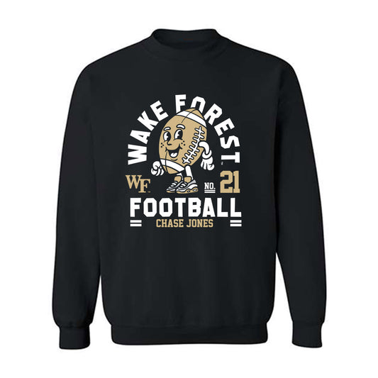 Wake Forest - NCAA Football : Chase Jones Black Fashion Shersey Sweatshirt