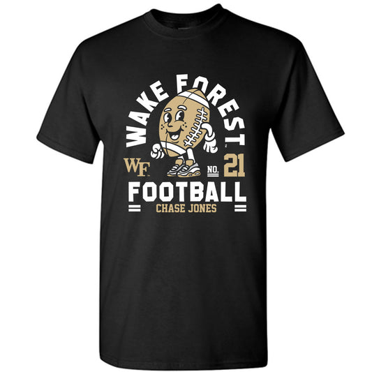 Wake Forest - NCAA Football : Chase Jones Black Fashion Shersey Short Sleeve T-Shirt